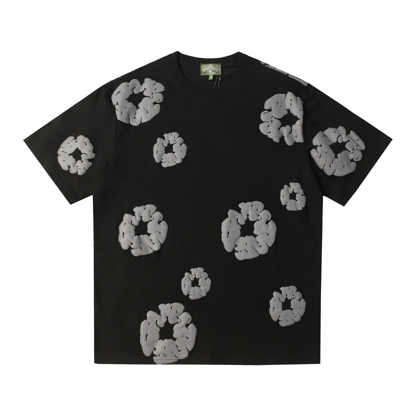 Denim Tears Outfit:T Shirt/Shorts (Separate Purchase Options) Puff Print Short Sleeve T-shirt Loose Couple Shorts Suit