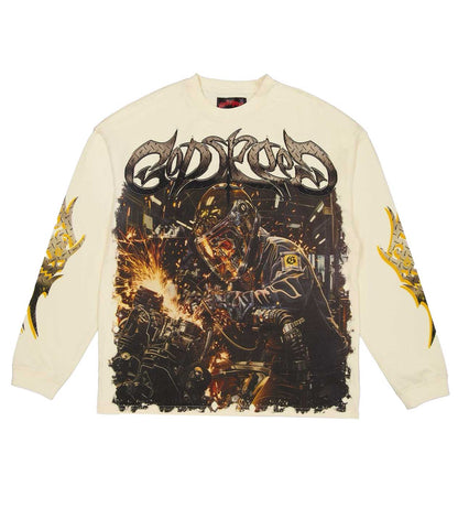 Godspeed Under Construction L/S Tee Bone